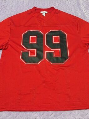refuge Red Mesh Jersey with Black '99' Patch